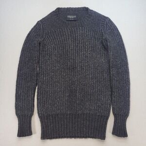 AllSaints Wick Jumper Mens US 4 Charcoal Gray Wool Alpaca Ribbed Sweater